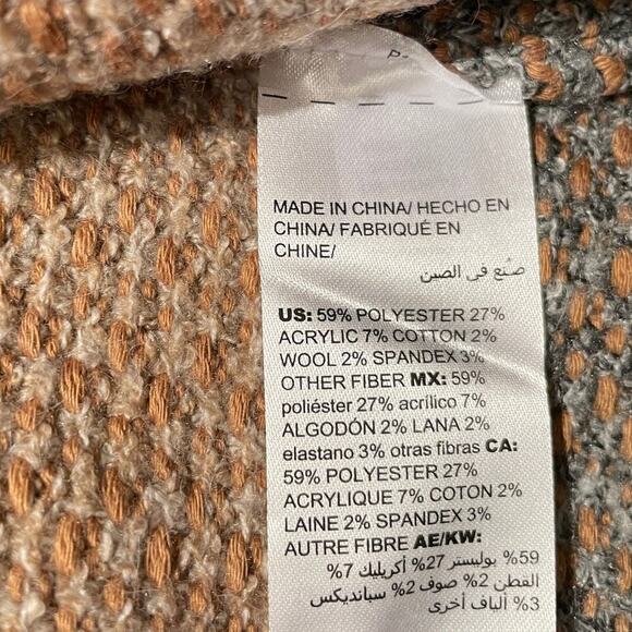 Chico’s 1P, M Open Front Cardigan | Striped Knit, Neutral Fall, Cozy Shawl NWOT - Picture 7 of 11